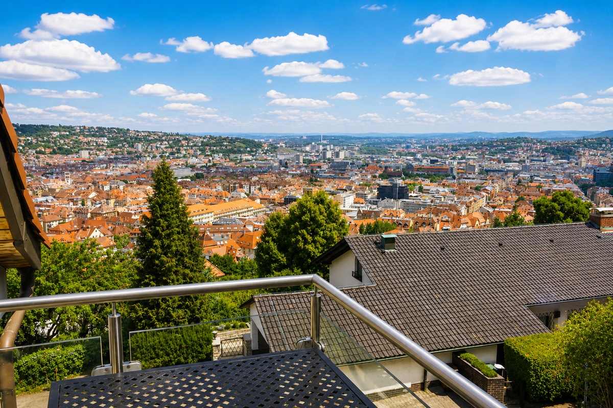 View into the Stuttgart Kessel from an ESS penthouse